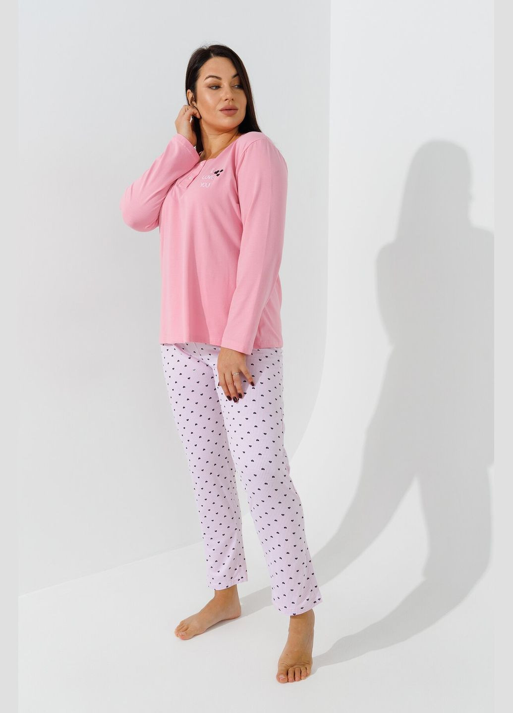 Рожева зимня піжама жіноча 40636 рожевий shop (2000990823366) SEYKOTEKS