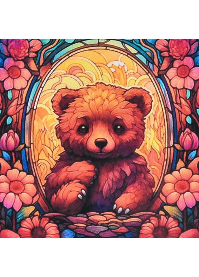 Алмазна мозаїка "Ведмедик" DEEX16288 не повна викладка 30х30 см Strateg (366421247)
