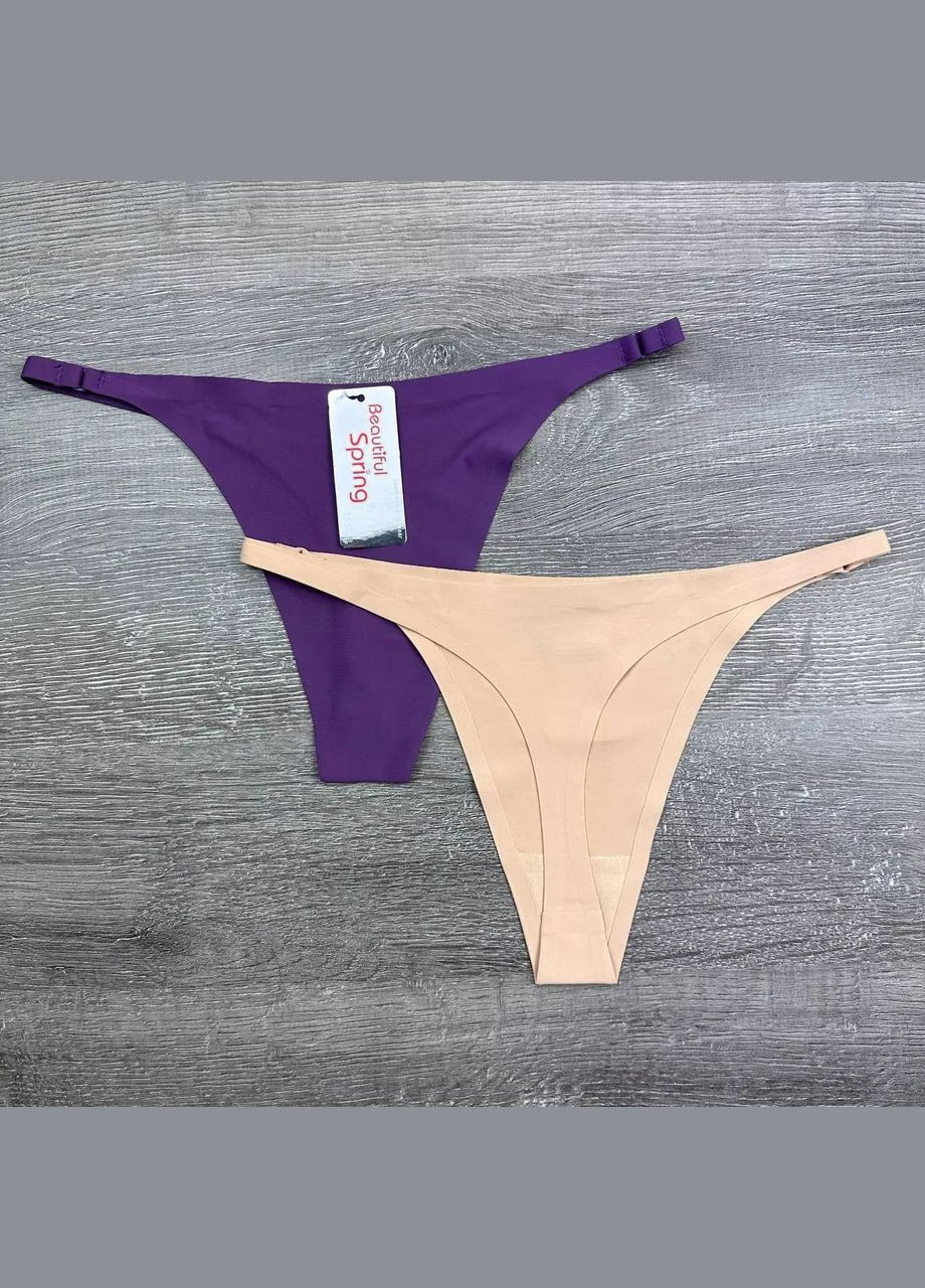 Набор женских трусиков стринг 6 шт No Brand Стрінги (325419107)