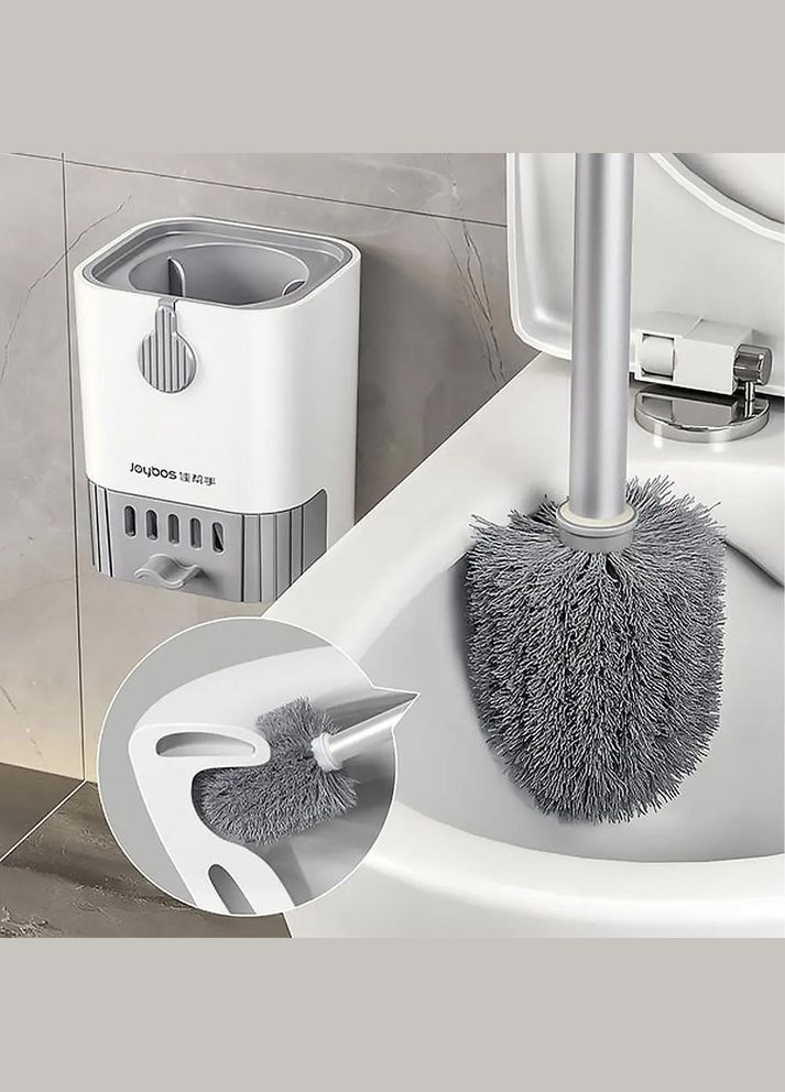 Йоржик для унітазу Hygienic з тримачем на стіну та знімним піддоном Joybos (315137515)