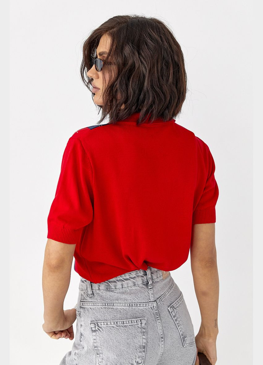 В'язана футболка з ромбами Lurex Футболка - (333972660)