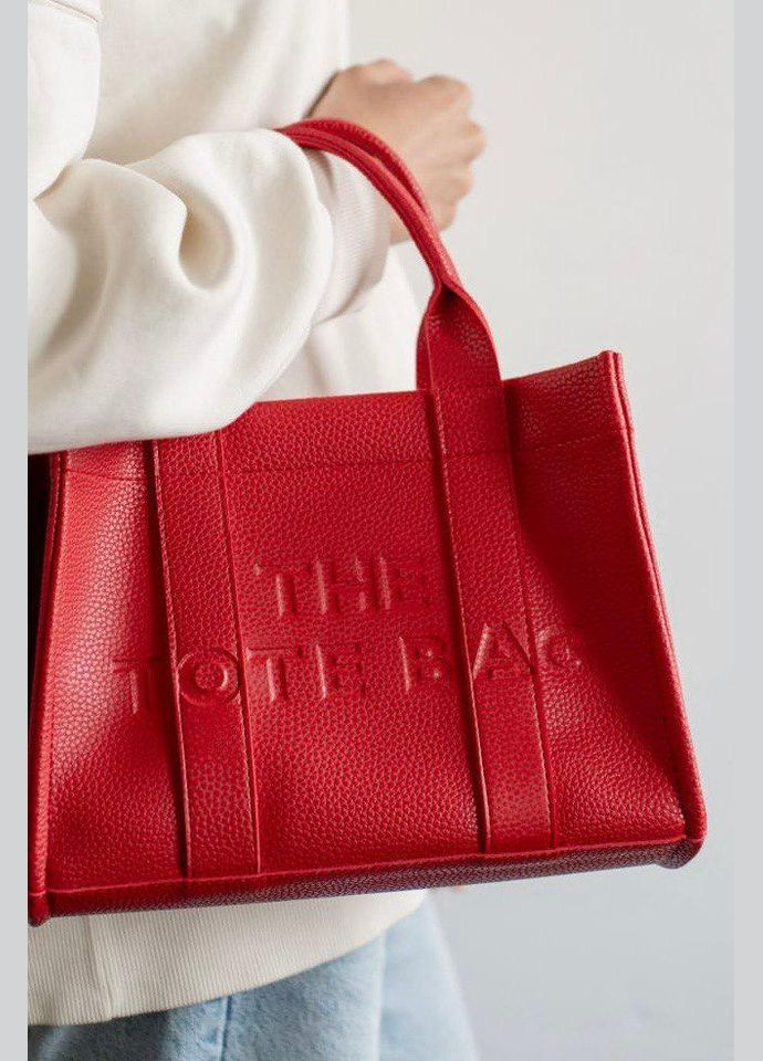 Сумка жіноча Шопер функціональна червона з екошкіри NIUNIU (336493089)
