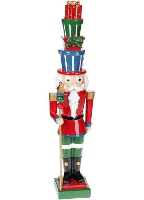 Декоративная фигура Щелкунчик полистоун 12х10х51см для интерьера подарок на праздник сувенир Bona (368981446)