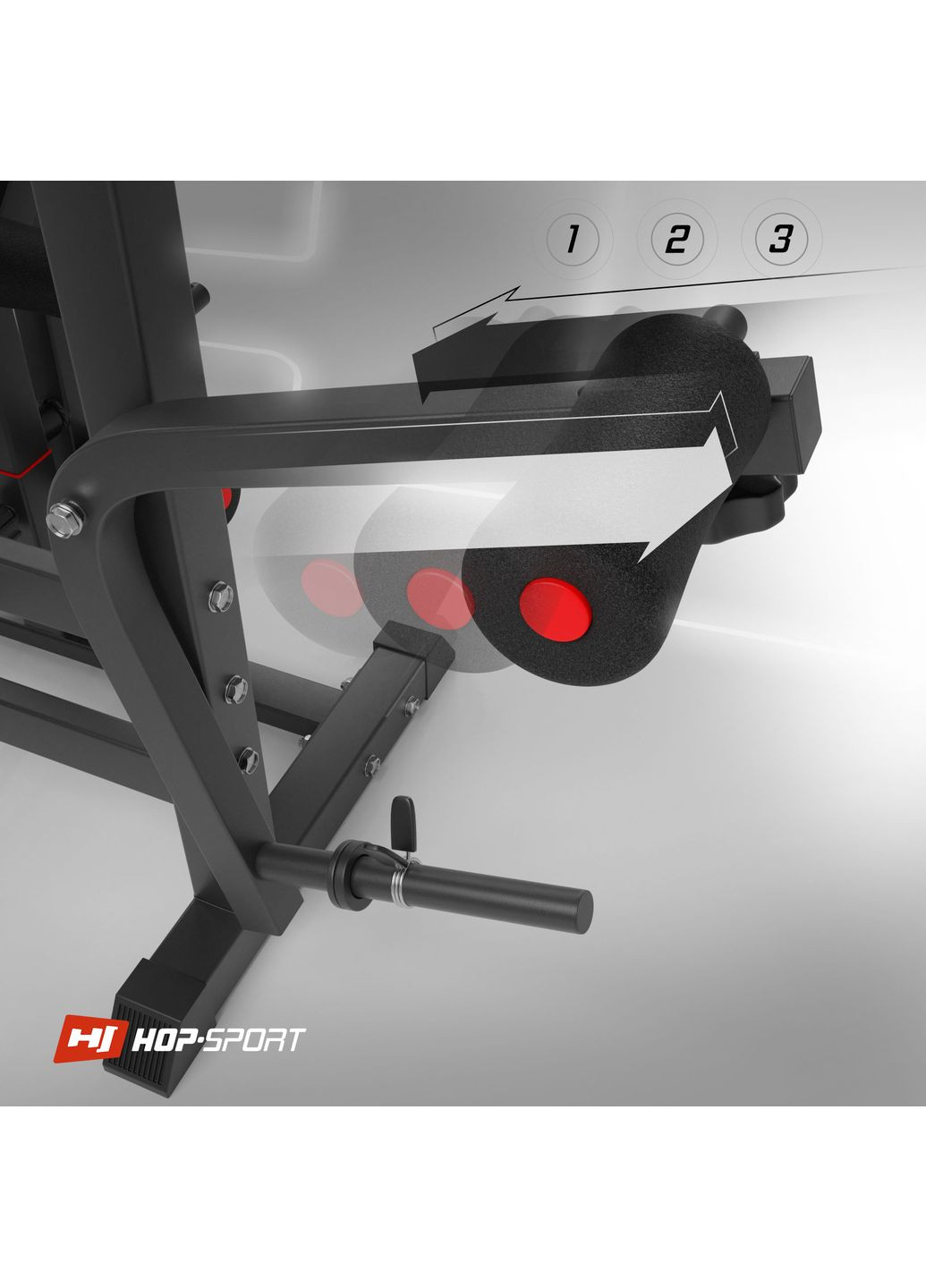 Скамейка тренировочная HS-1075 Pro с партой Скотта Hop-Sport (365718047)