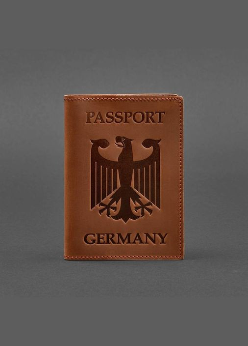 Кожаный переплет для паспорта с гербом Германии светло-коричневая Crazy Horse (A-027236) BlankNote (329186645)