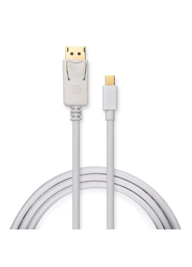 Кабель мультимедійний Mini Display Port to Display Port 1.8m 4K white (VCPMDPDP1.8WH) Vinga (382054513)