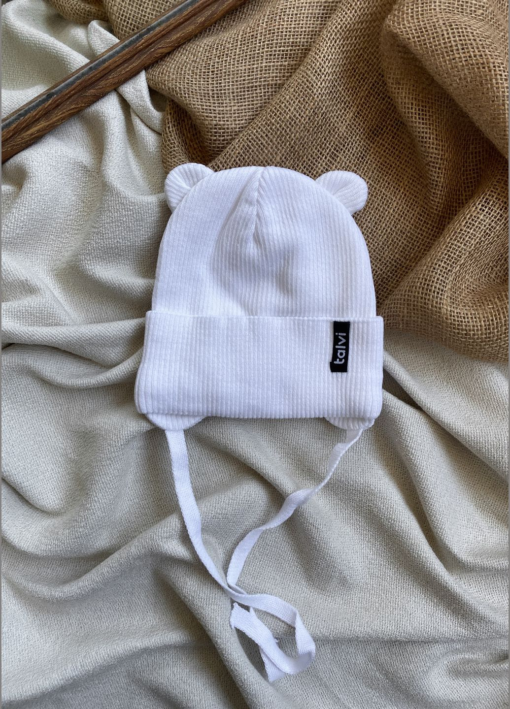 Детская шапка на завязках с милыми ушками Talvi Йоко (321963789)