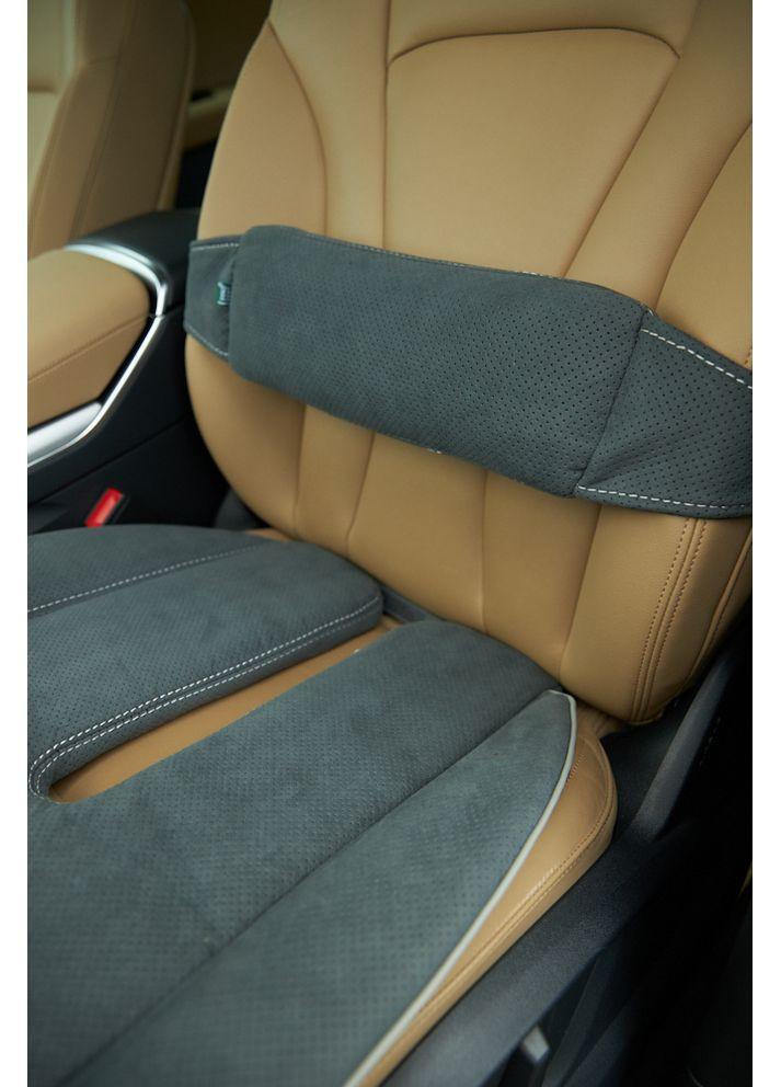 Топовий комплект з натуральної алькантари Підтримка 2. Сірий. AV-1AL2H-201 Ekko Seat (353718982)