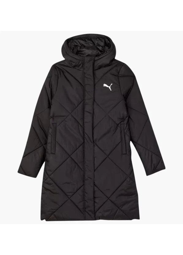 Черная демисезонная куртка essential padded coat black 582381-01 Puma