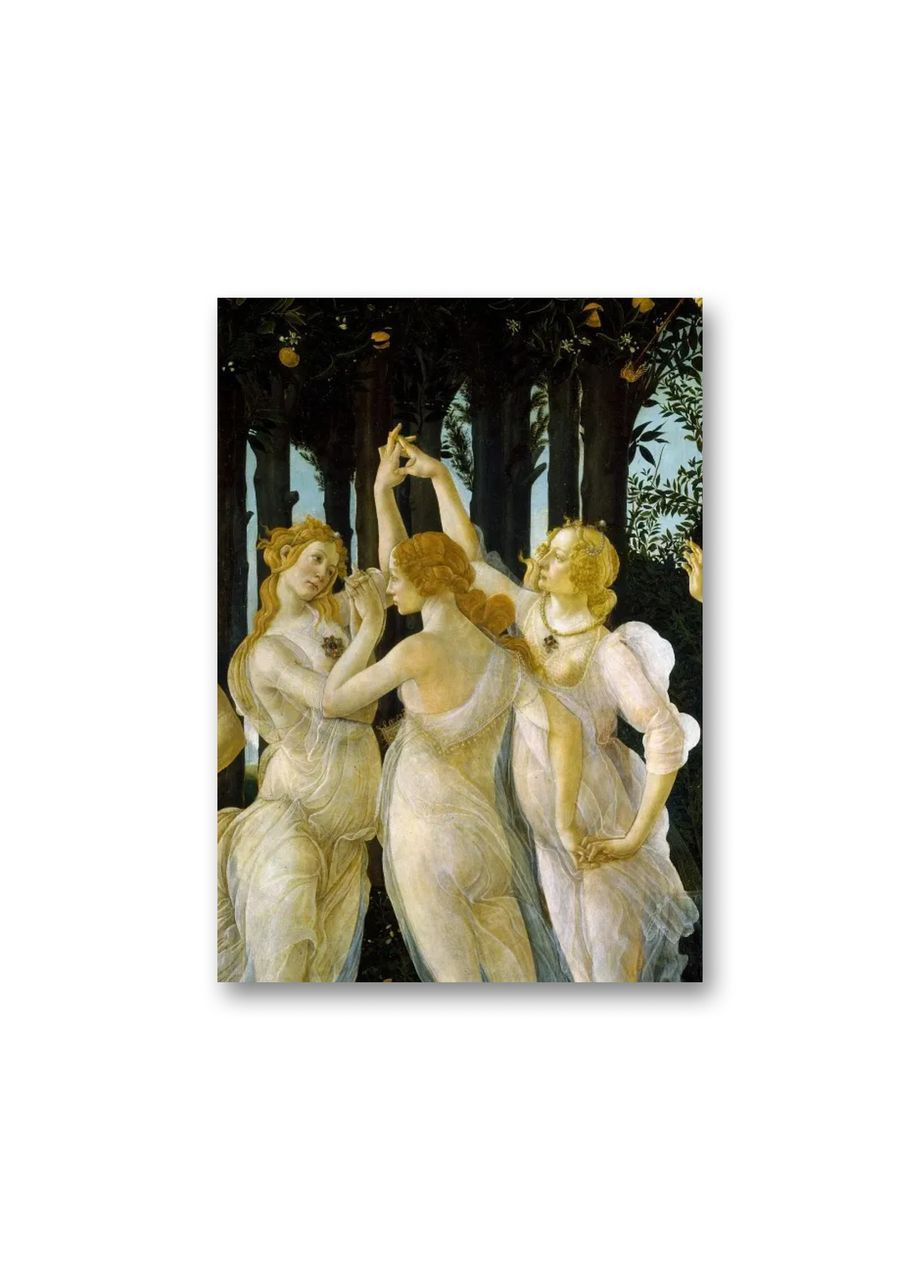 Печать на холсте Три грации Сандро Боттичелли (фрагмент картины Весна) 30x40 No Brand (346496187)