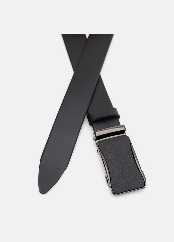 Мужской ремень кожаный 115v1genav20 Черный Borsa Leather (302972566)