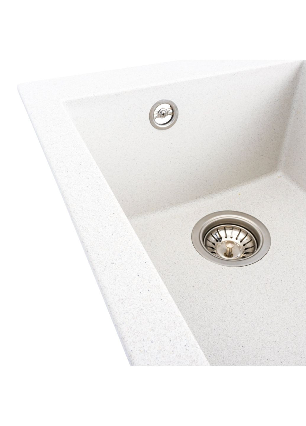 Гранитная мойка для кухни SOKIL 4150 матовая Белая в точку Valeso (358059006)