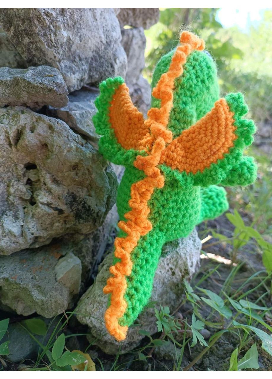 Вязаная игрушка Дракошка ручная работа мягкая игрушка дракон, динозавр No Brand (363329728)