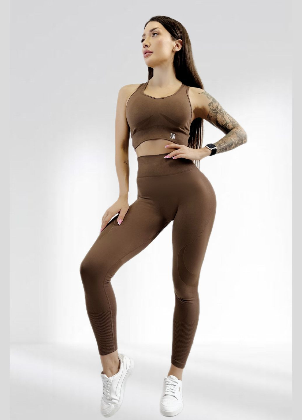 Костюм для фітнесу жіночий лосини пуш ап та топ LILAFIT (307923240)