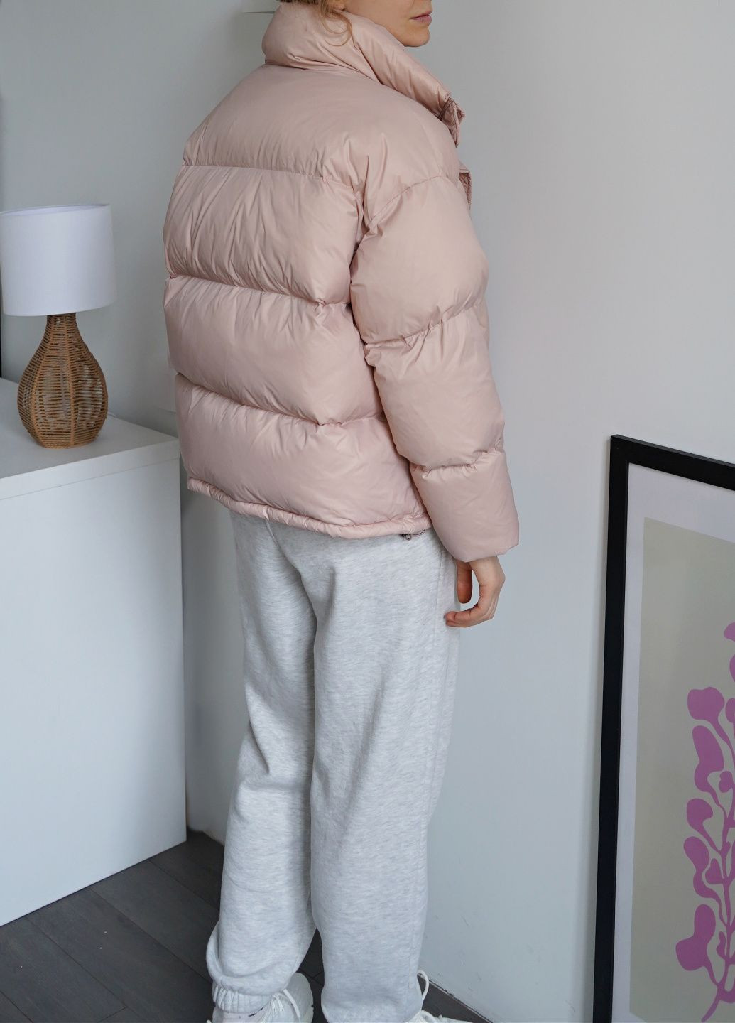 Персиковий зимній Пуховик One