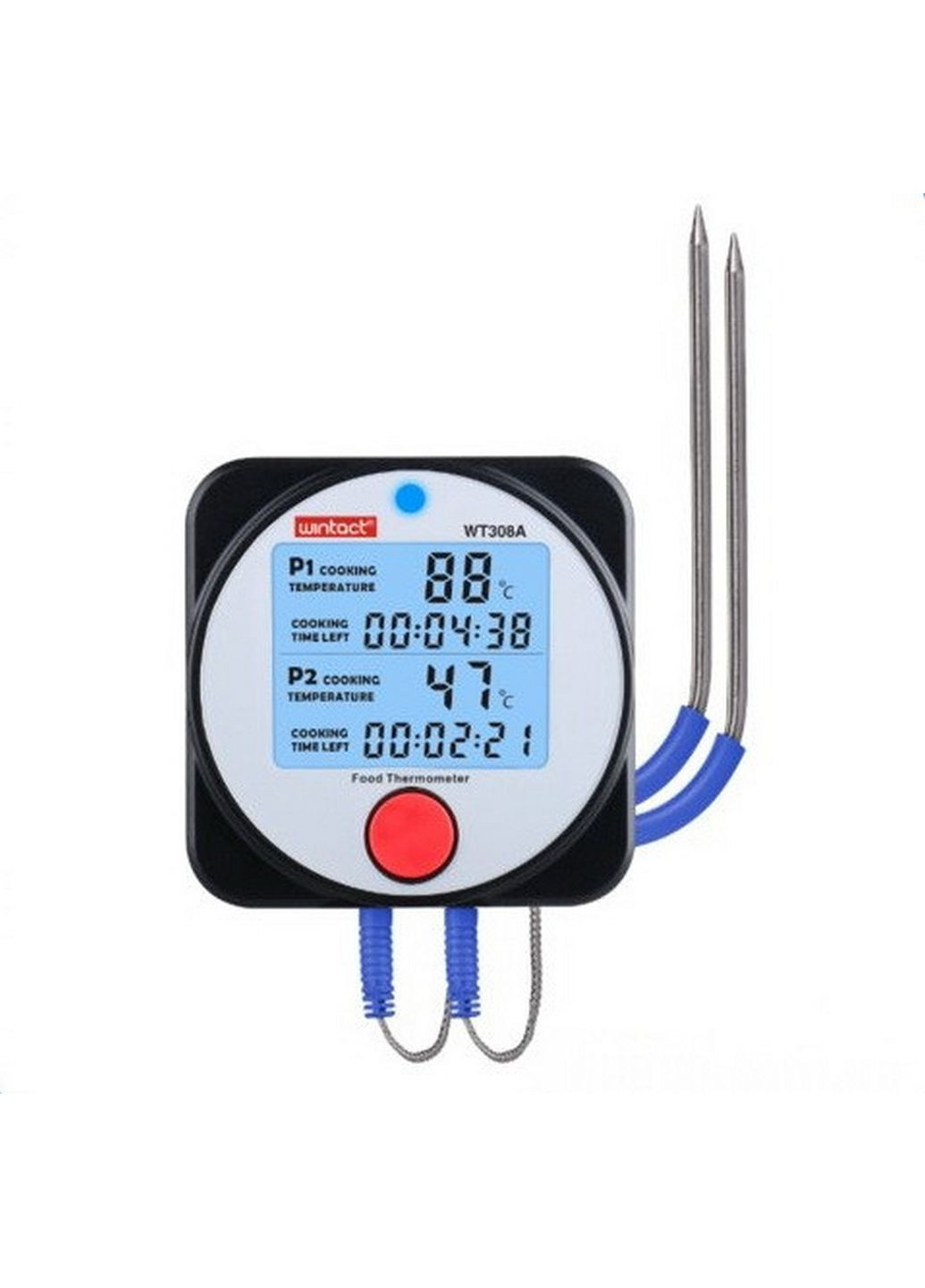 Термометр цифровий для барбекю 2-х канальний Bluetooth, -40-300°C Wintact (279321238)
