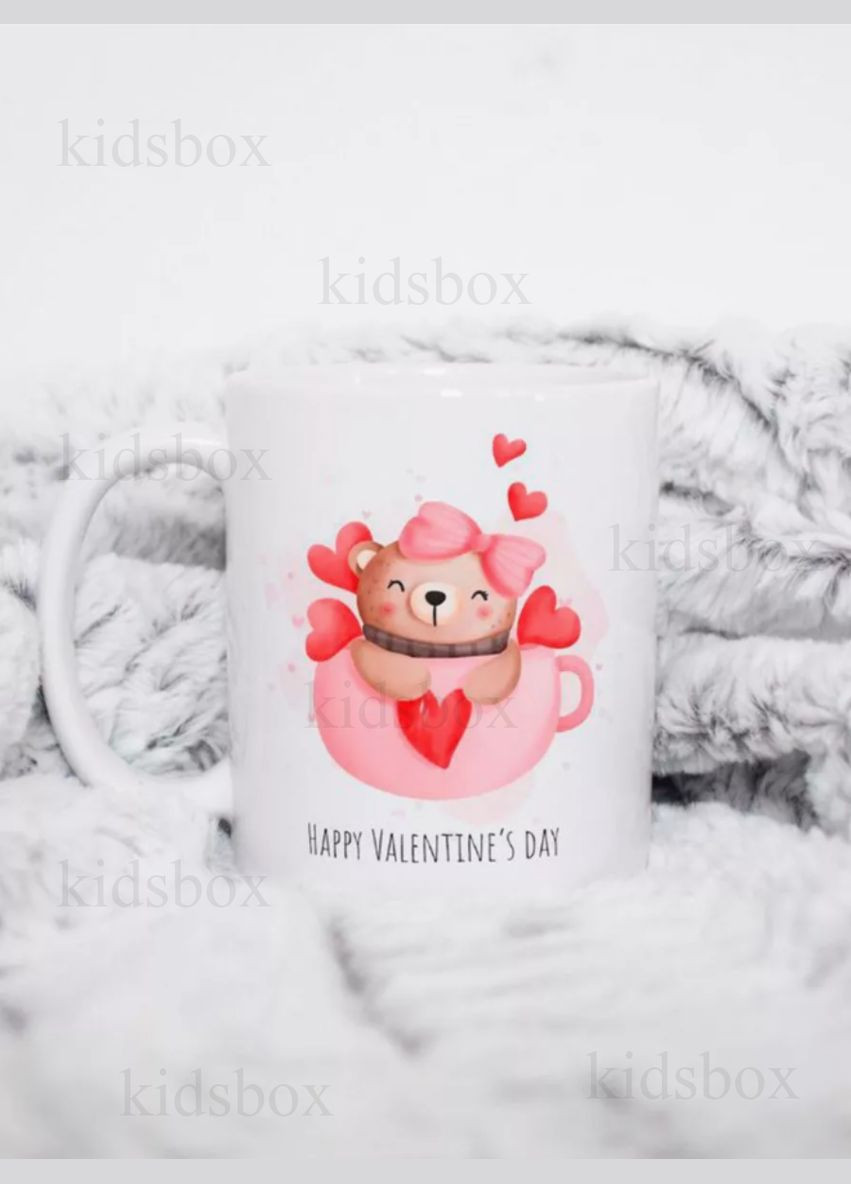 Кружка 14 лютого з принтом керамічна чашка День Святого Валентина 330 мл Uk_189 Shantou (317571747)