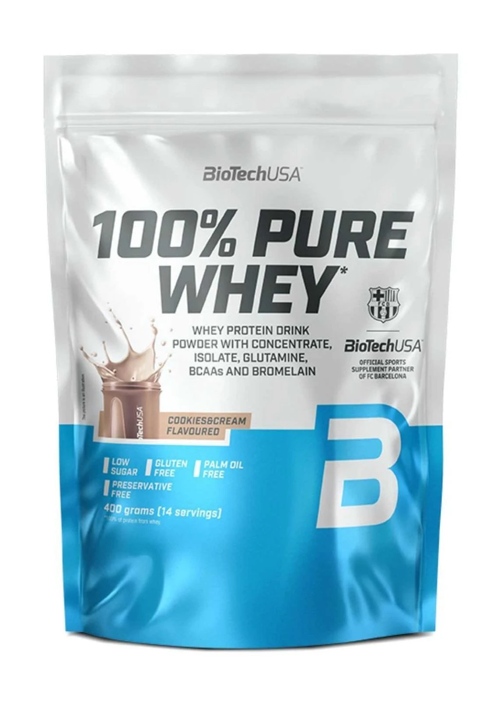 Протеин Biotech 100% Pure Whey 400g (Cookies-cream) Biotechusa (402534893)