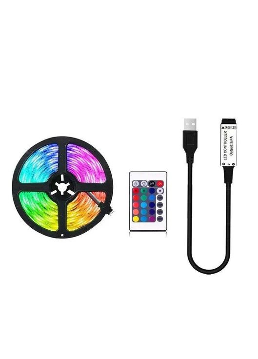 Светодиодная лента с блоком и пультом управления, 5 м лед лента, подсветка для дома, видео свет RGB Technology 5050 RGB (303724660)