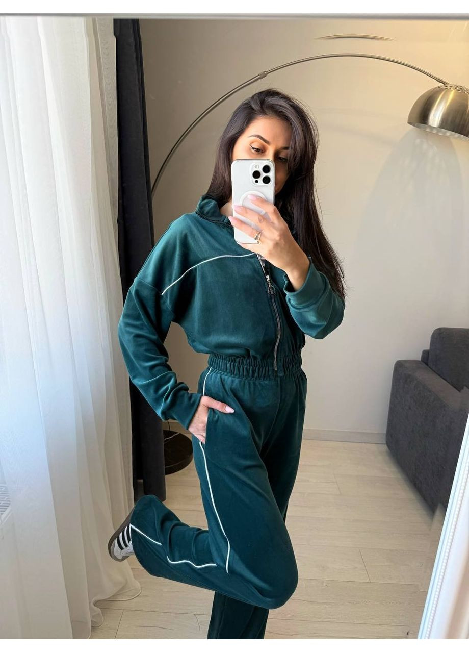 Костюм (кофта, штани), колір Темно-зелений No Brand (361124389)