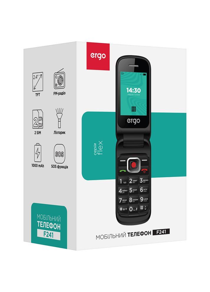 Мобільний телефон F241 Dual Sim Black Ergo (306553693)