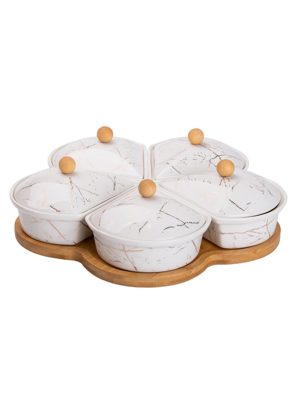 Менажниця керамічна 5 секцій на поворотній підставці Yiwu (324069851)