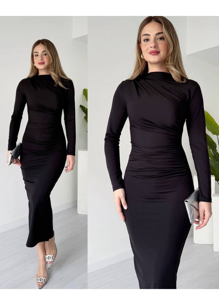 Чорна святковий, вечірня, ділова, кежуал жіноча сукня силуетна силуетна Style Point однотонна