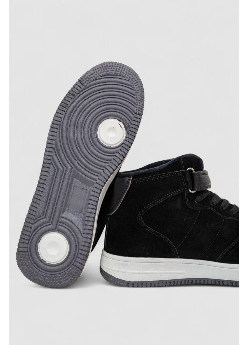 Сірі кросівки чоловічі зимові на хутрі, колір чорно, 248rh202-11 No Brand