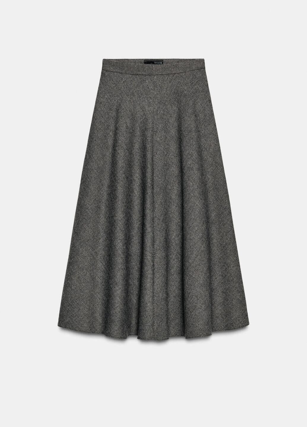 Серая однотонная юбка Zara