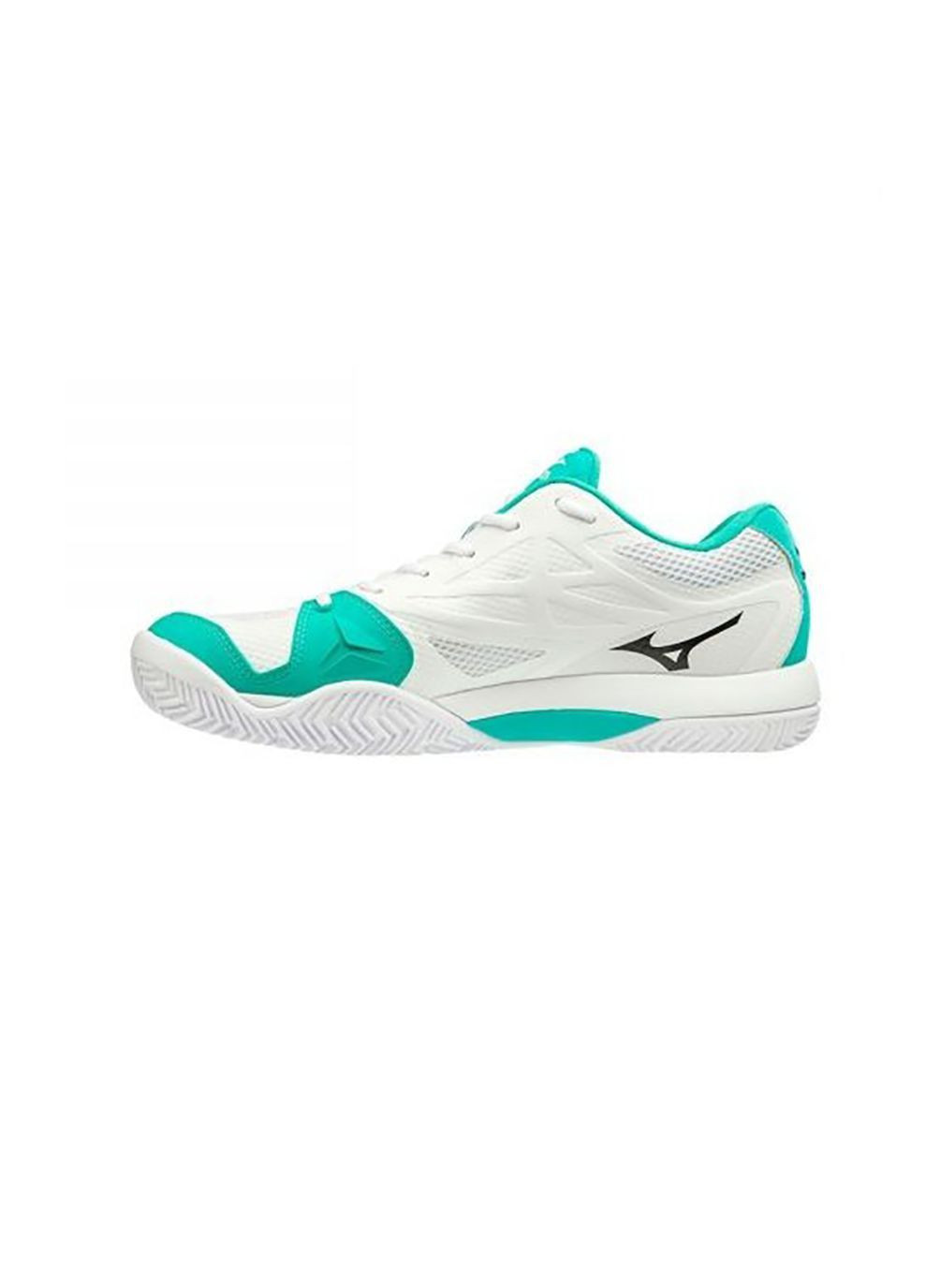 Цветные демисезонные кроссовки wave intense tour 5 clay court белый/черный/зеленый Mizuno