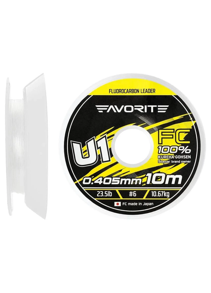 Флюорокарбон U1 FC Slim 10m #6.0/0.405mm 23.5lb/10.67kg Favorite (388574555)