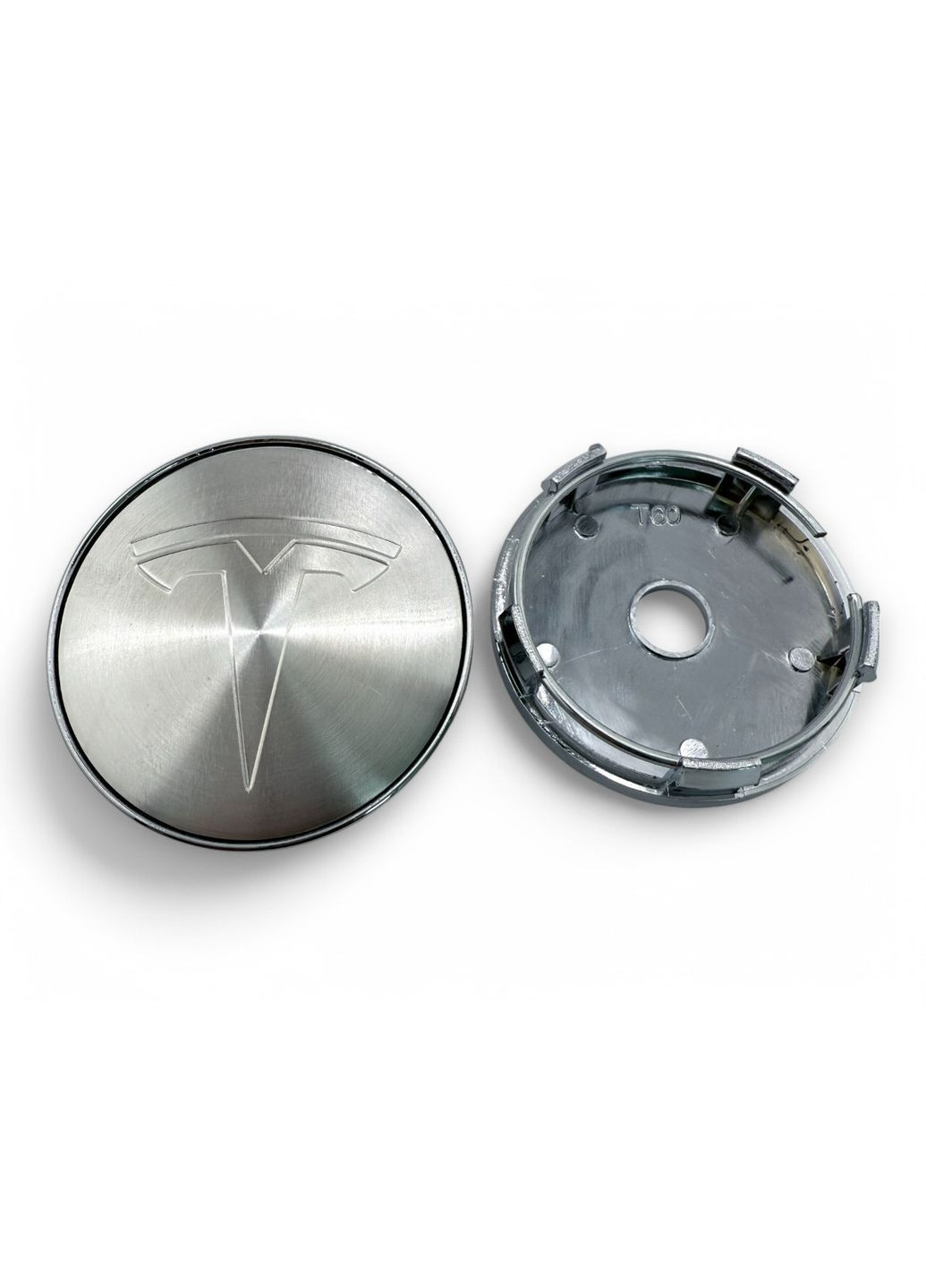 Ковпачок в диски Тесла заглушка для дисків 60/56 мм срібний логотип (1 шт.) Tesla (354698631)