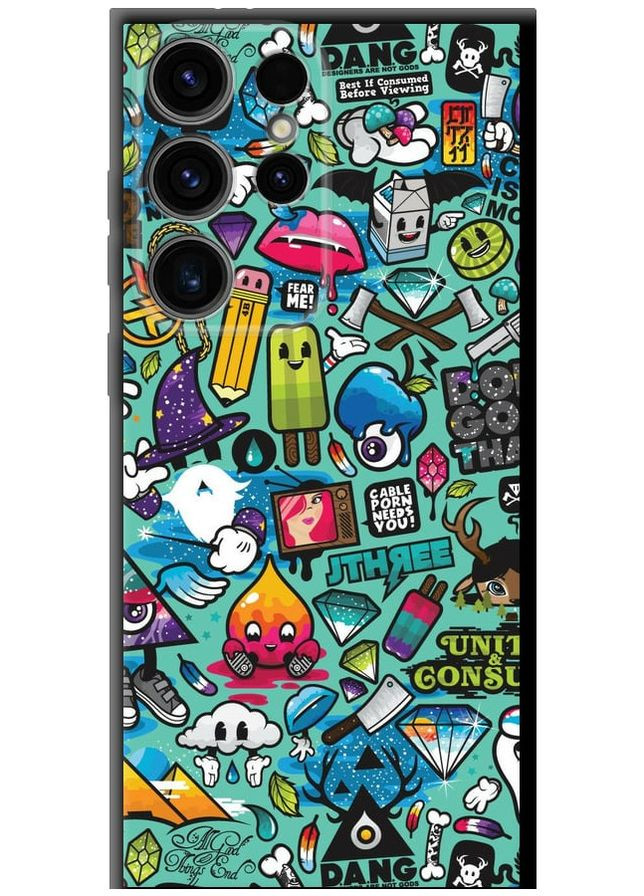 TPU чохол 'Стікер бомбінг 1' для Endorphone Samsung Galaxy S24 Ultra (306555184)