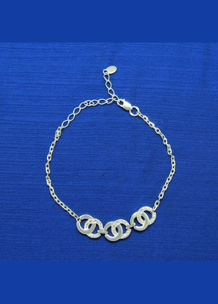 Серебряный браслет с фианитами "Переплетенные С" No Brand (350667169)