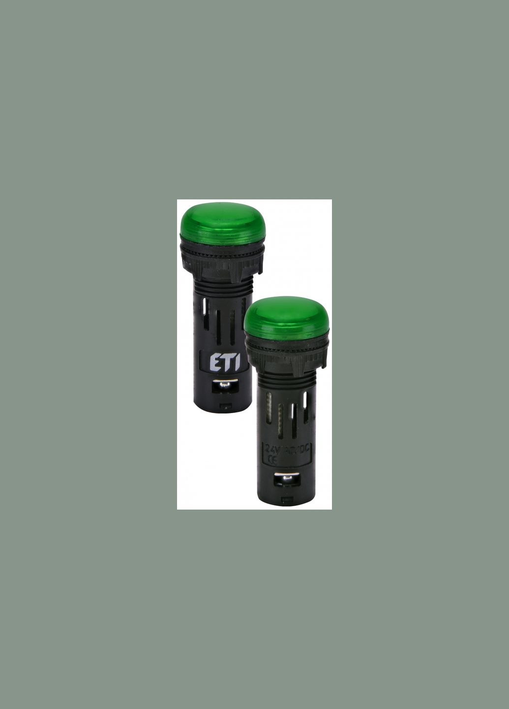 Лампа сигнальная 16мм матовая зеленая LED 24V AC/DC [4771601] ECLI-16-024C-G ETI (344534917)