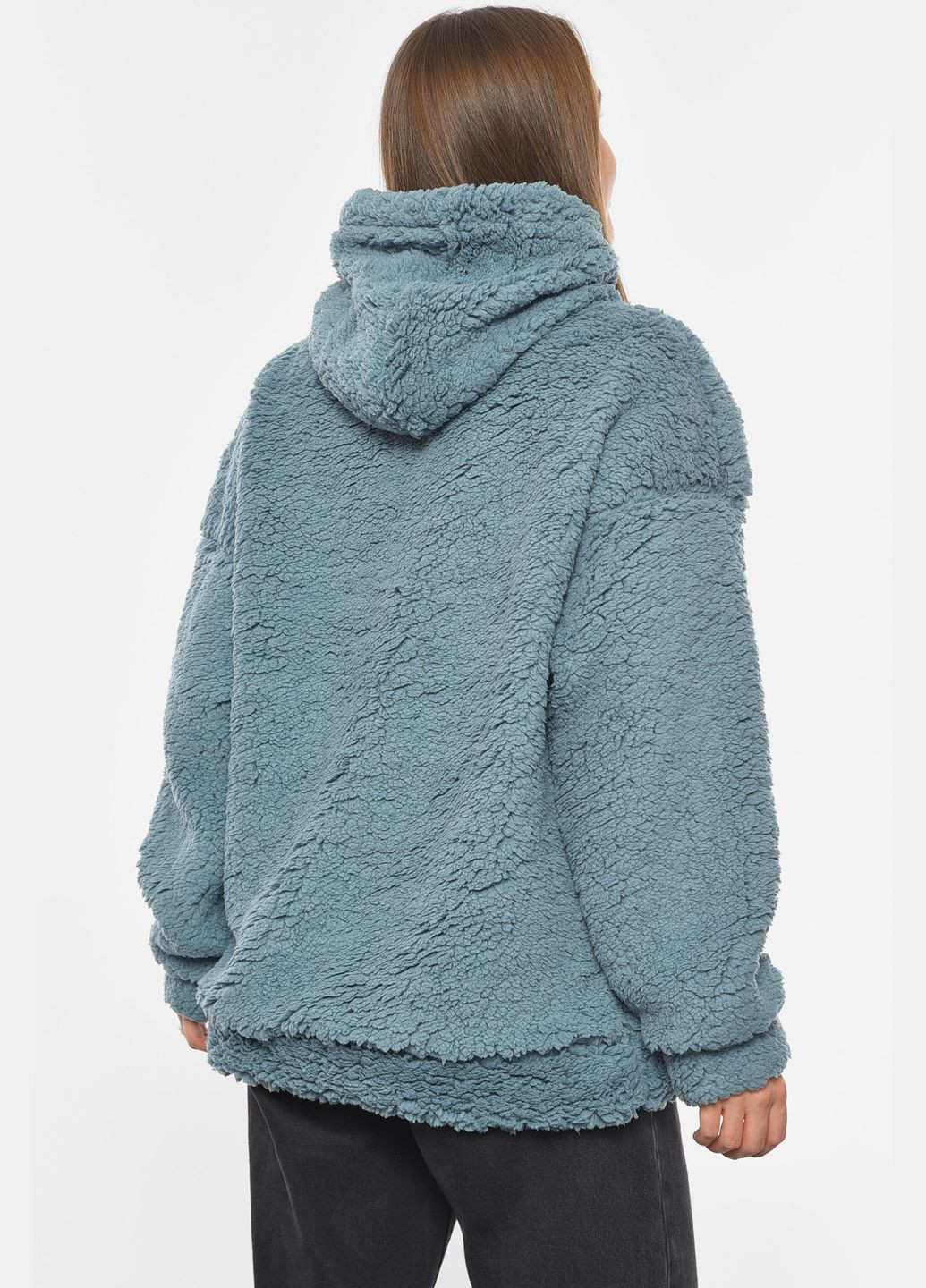 Худі жіноче тедді блакитного кольору Let's Shop (304609892)