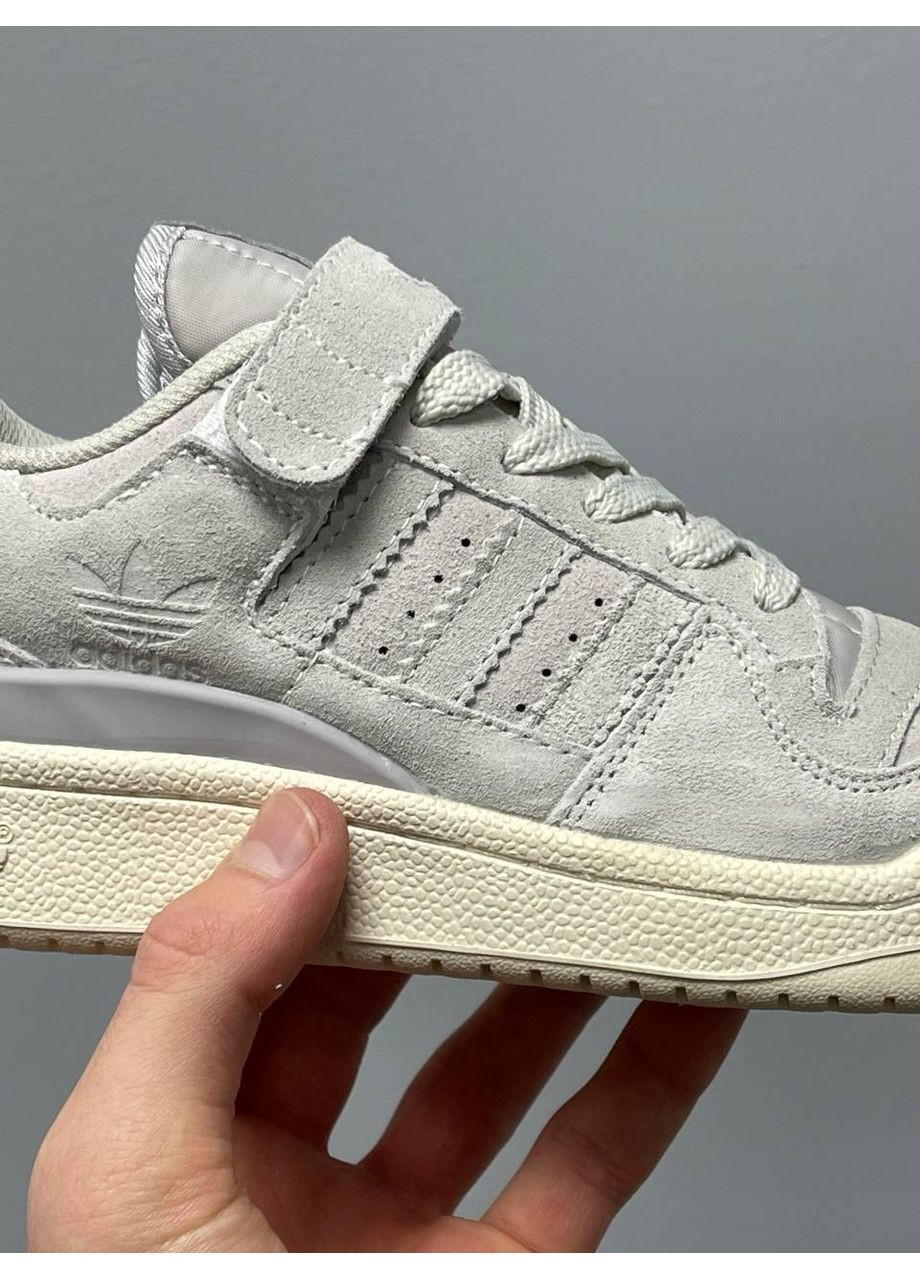 Сірі Осінні кросівки чоловічі adidas forum 84 low grey premium адідас форум 84 No Brand