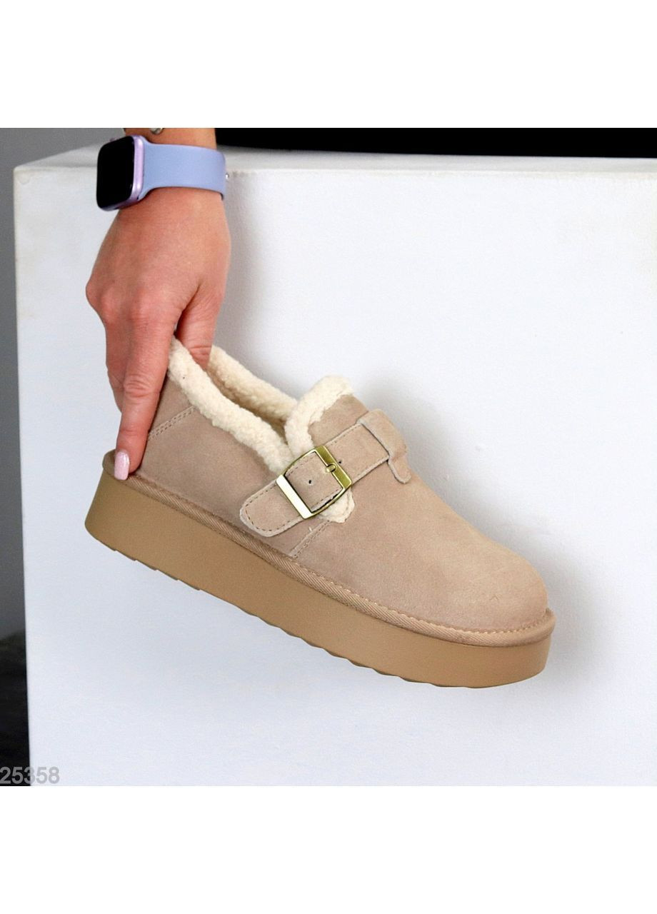 Helen Зимові лофери бежевий з натуральна замша, україна — зима (366684777)