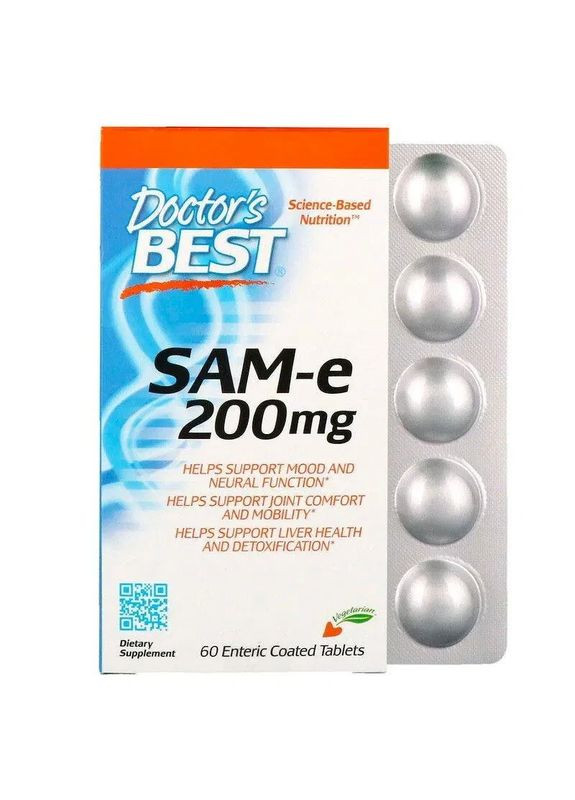 SAMe, 200 мг, 60 таблеток Doctor's Best (361119126)