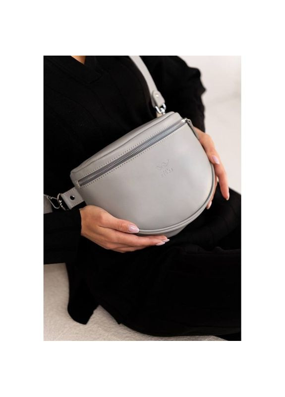 Сумка жіноча шкіряна через плече Vacation сірий краст The Wings (302008476)