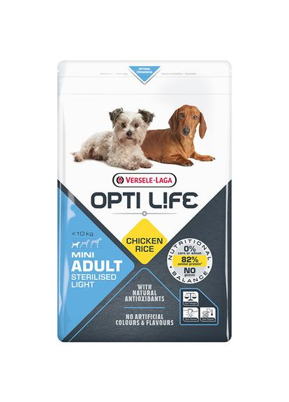 Сухой корм для стерилизованных собак малых пород Opti Life Sterilised Light Mini, 2.5 кг (5410340311370) Versele-Laga (364786949)