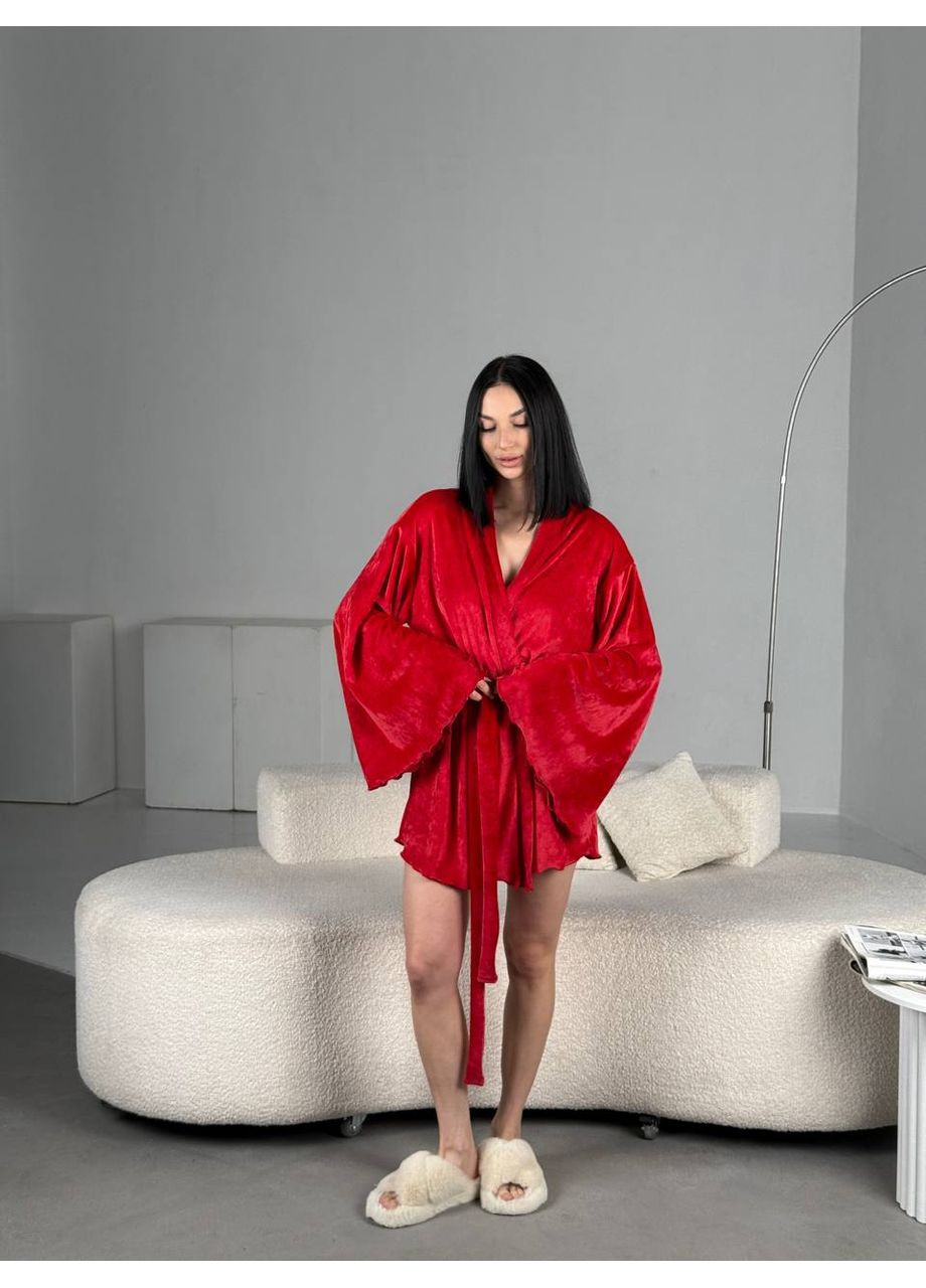 Велюровий халатик міні — ЗАМІРИ В ОПИСІ DK/DL Мода без кордонів (369899496)