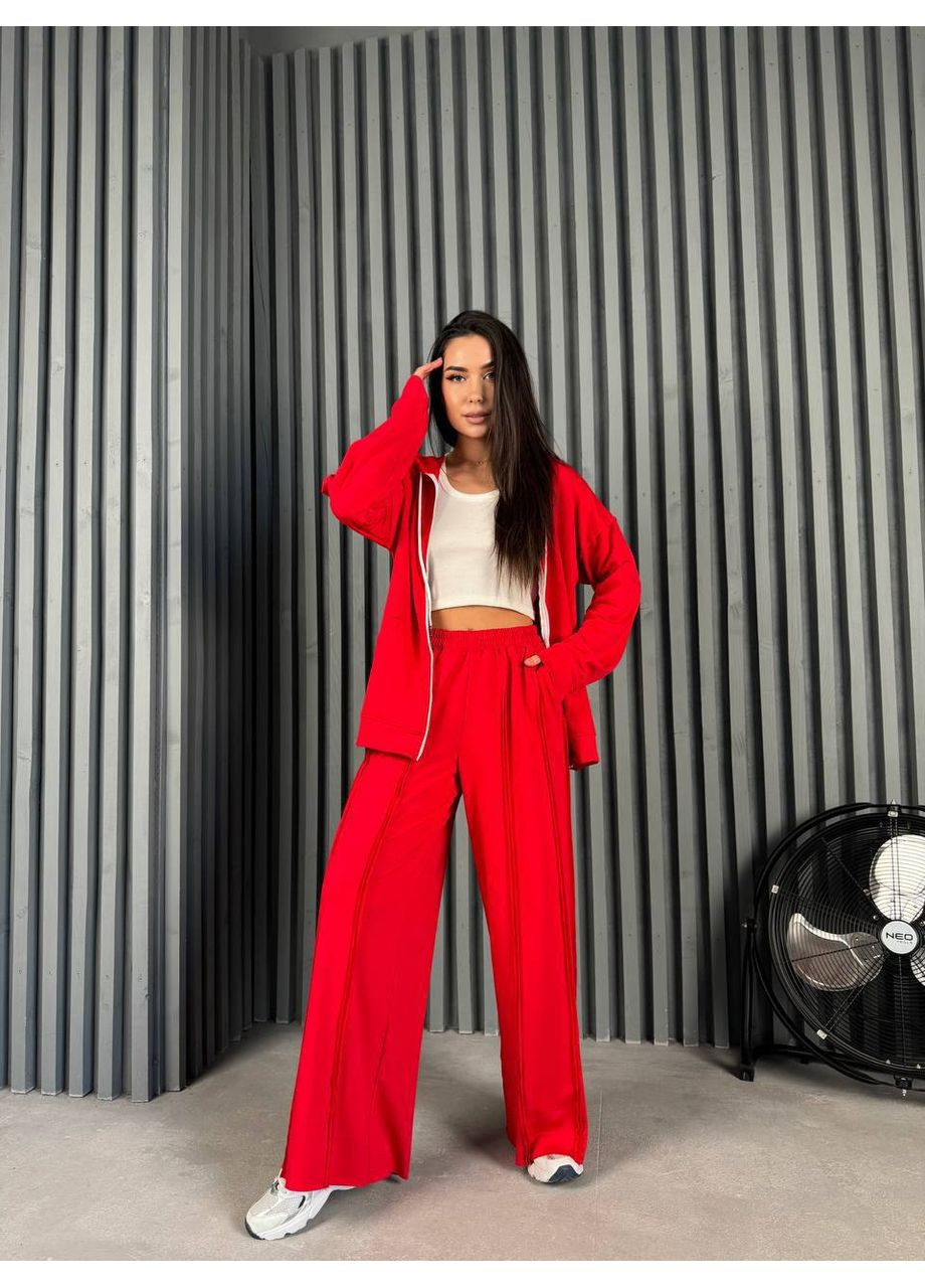 Жіночий спортивний костюм-трійка: кофта, майка та штани палаццо MonCher (357233622)