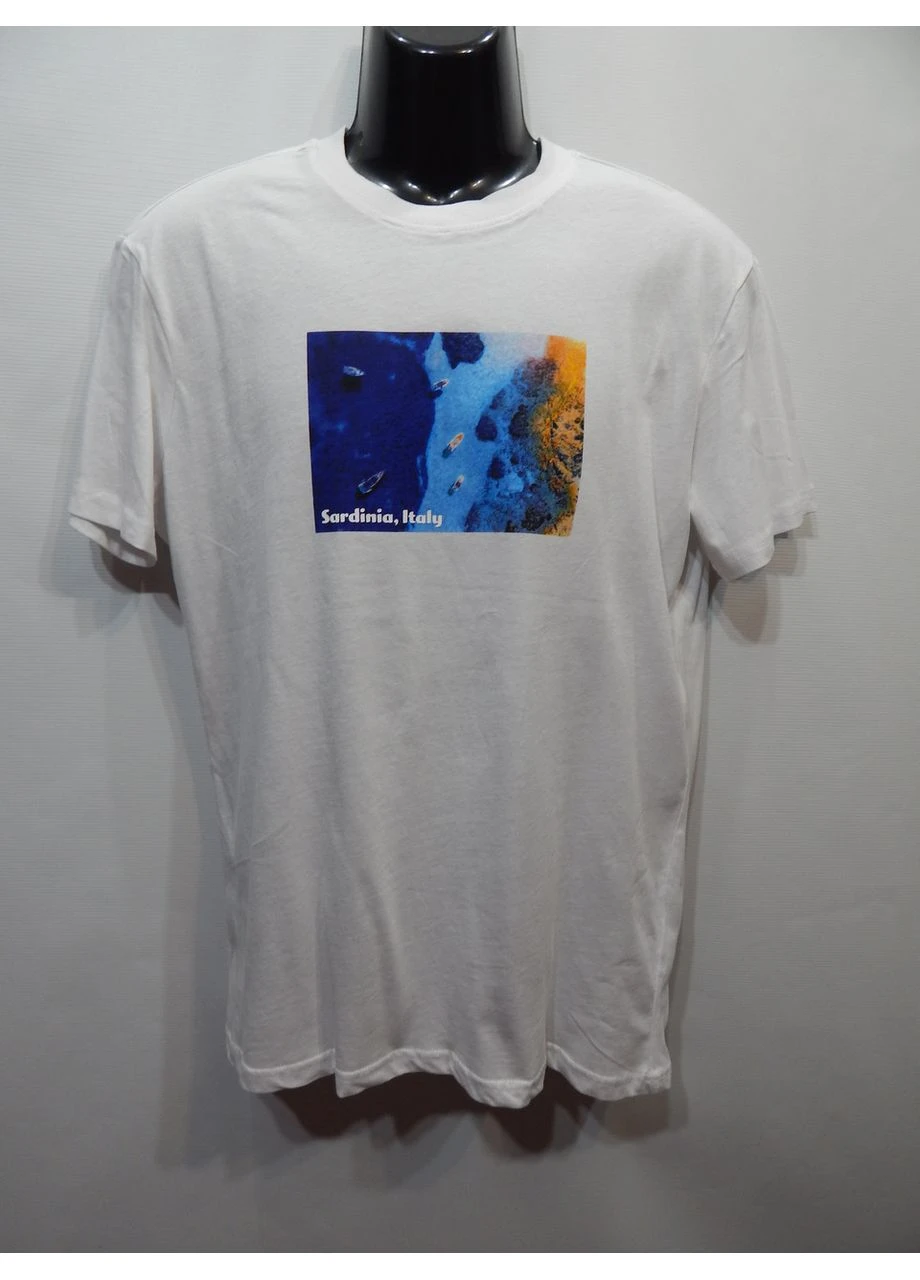 Біла чоловіча футболка regular р. 56 (2xl) 052фм (тільки в зазначеному розмірі, тільки 1 шт.) No Brand