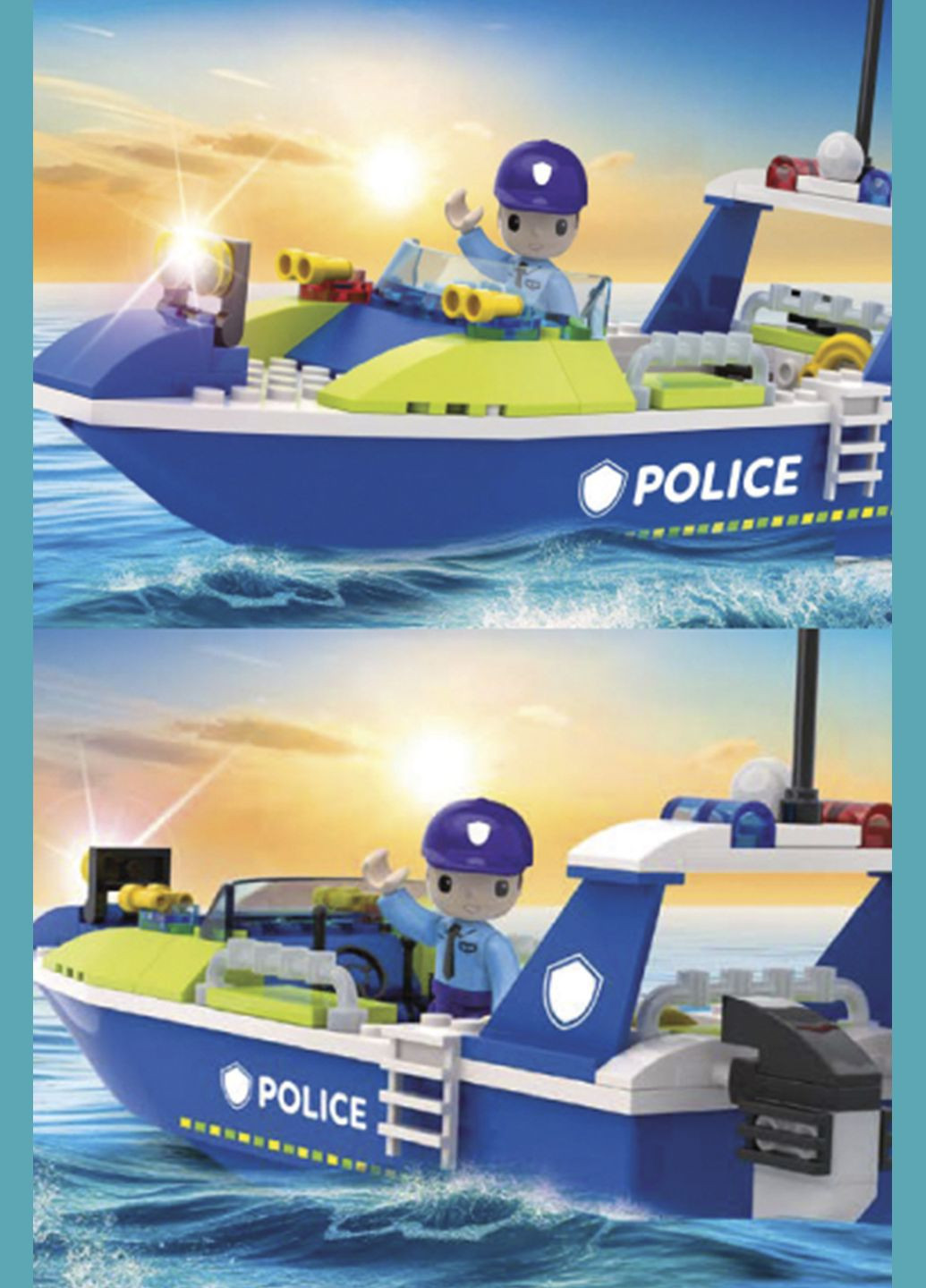 Конструктор Kids hits JUNIOR Police Motorboat цвет разноцветный CB-00265698 Iblock (314892686)