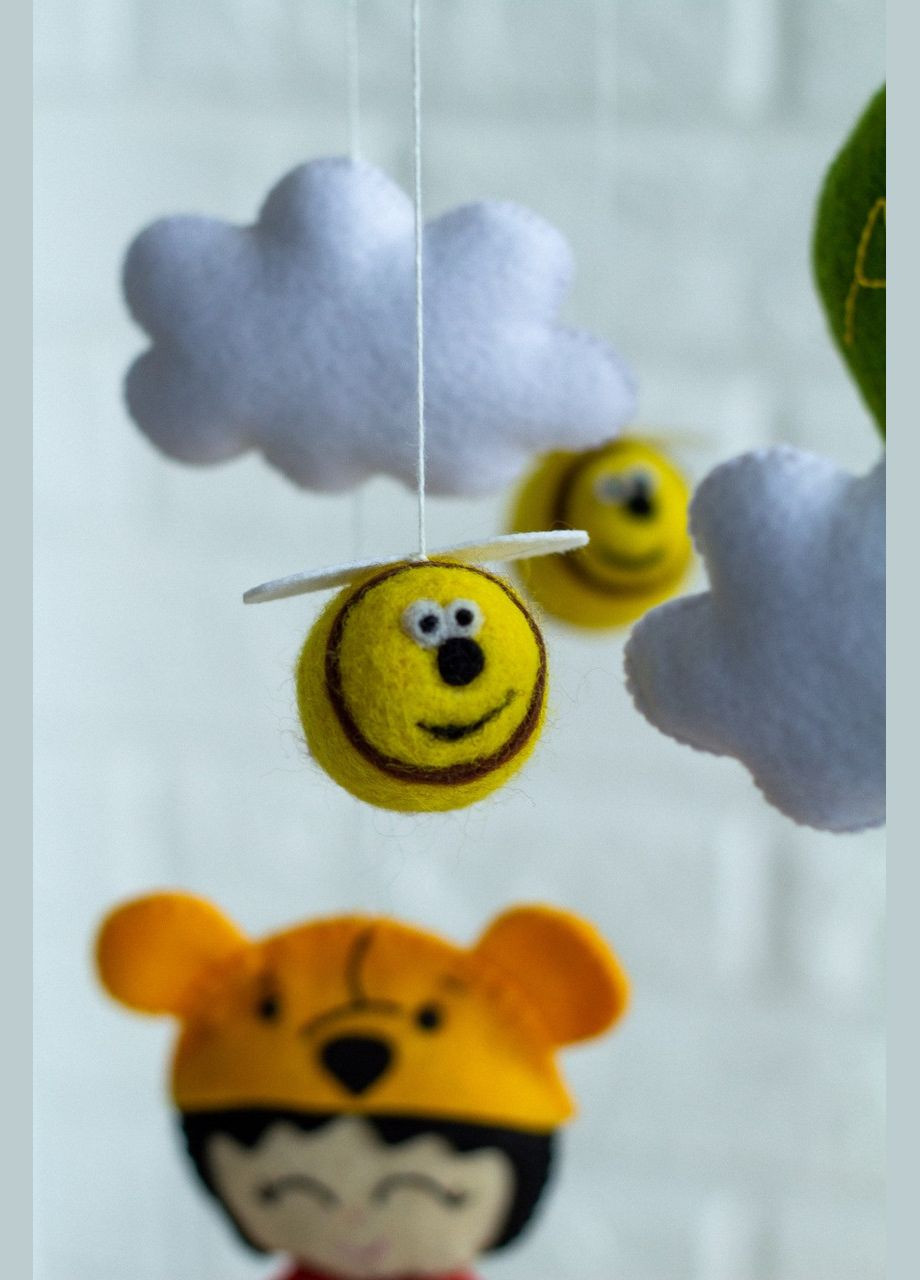 Дитячий мобіль на ліжечко для немовлят WooolyWool «Веселі дівчатка» No Brand (342758011)