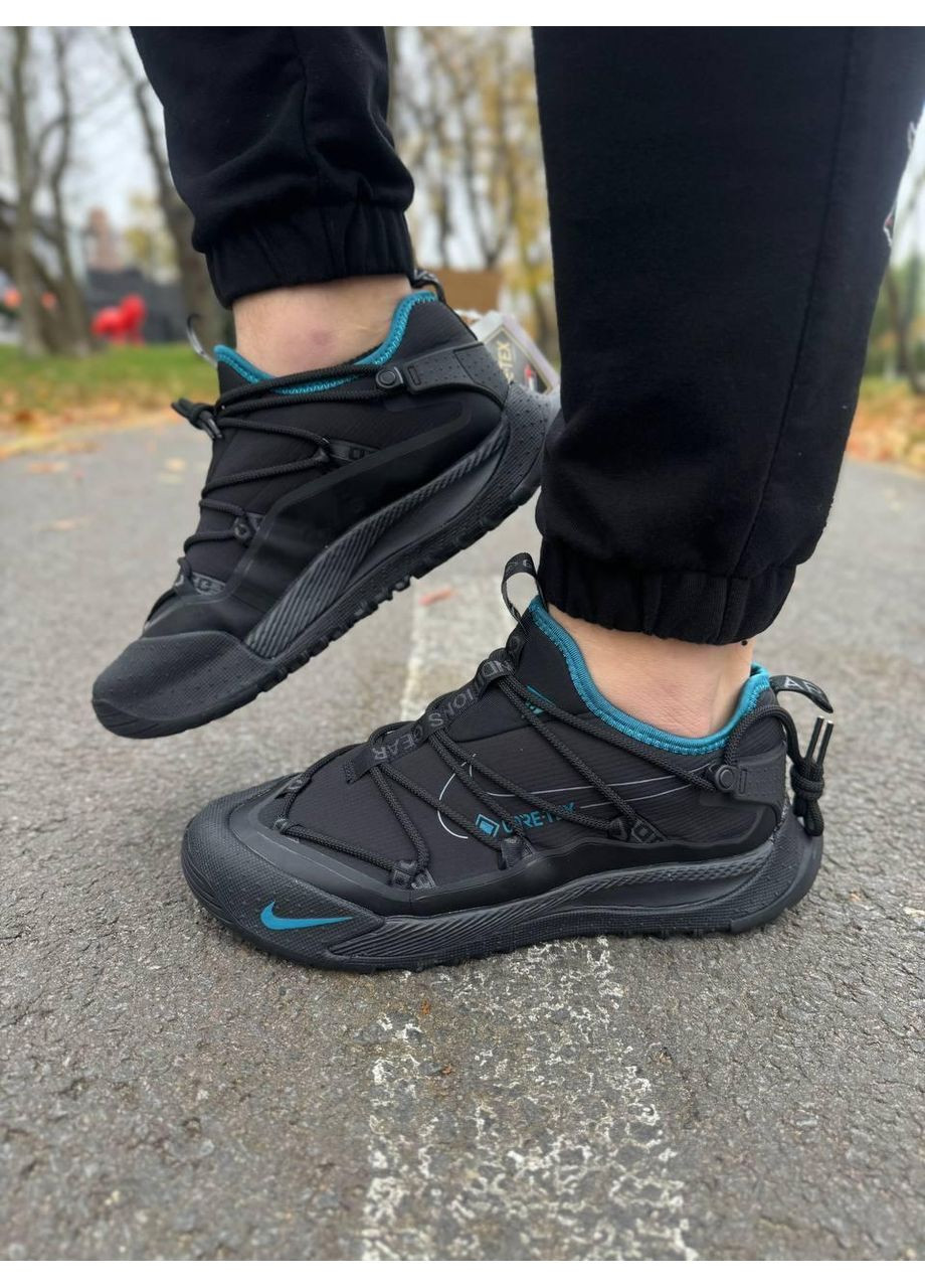КРОСІВКИ ЖІНОЧІ NIKE ACG MOUNTAIN FLY LOW BLACK BLUE GORE-TEX TERMO НАЙК АСЖ МАУНС ФЛАЙ No Brand чорні демісезони (369387425)
