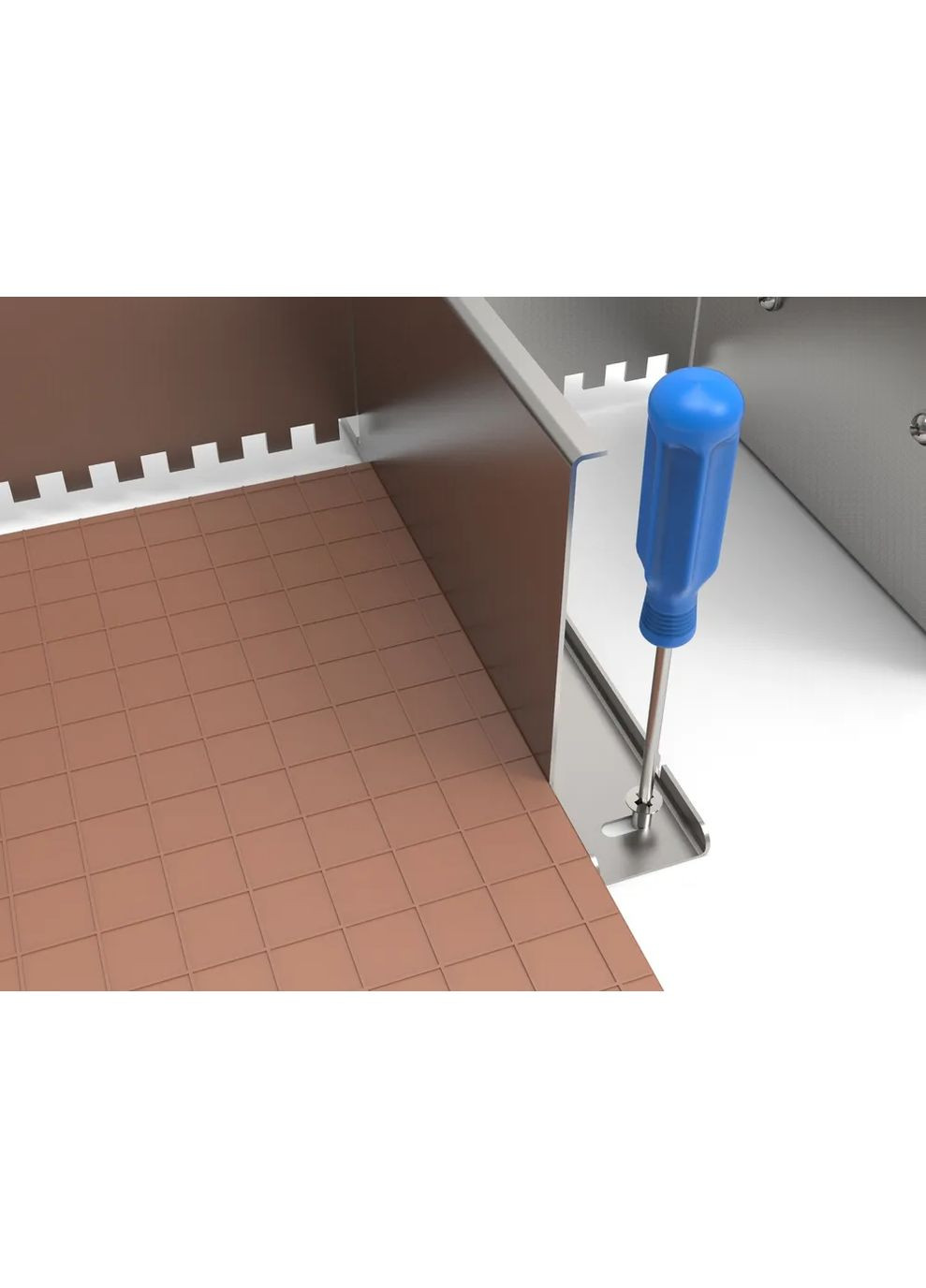 Розсувна гребінка для плитки 330х600 мм "тигровий зуб" No Brand (361441841)