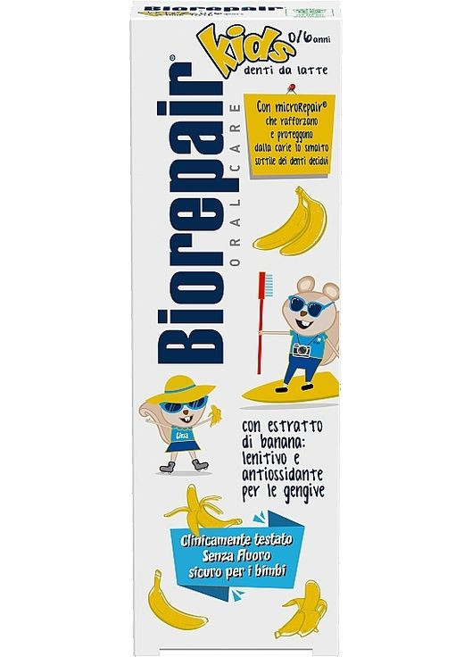 Дитяча зубна паста "Веселе мишеня", банан 50ml (1307730-150835) Biorepair (368636497)