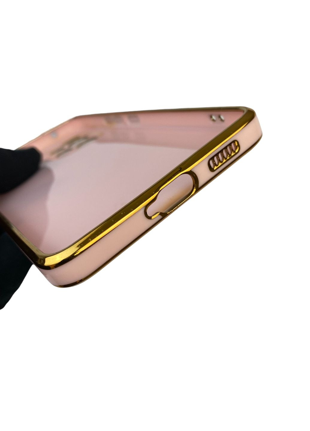 Чехол для Galaxy A53 5G SM-A536E с кольцом MagSafe с золотой окантовкой на самсунг а53 пудровый gs1 Samsung (366228093)